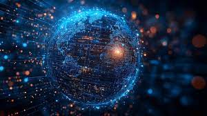 Digital Globe with Advanced AI Connections